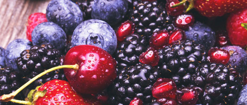 red purple group fruits